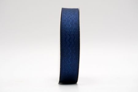 Σκούρο Μπλε Κορδέλα με Κυματιστό Σχέδιο Grosgrain_K1763-331